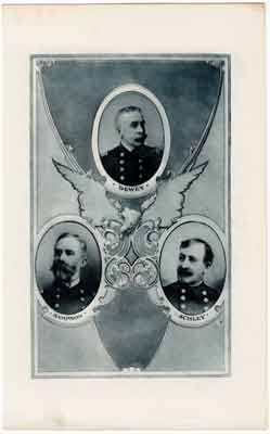 Portraits of Admiral Dewey, Sampson, Schley